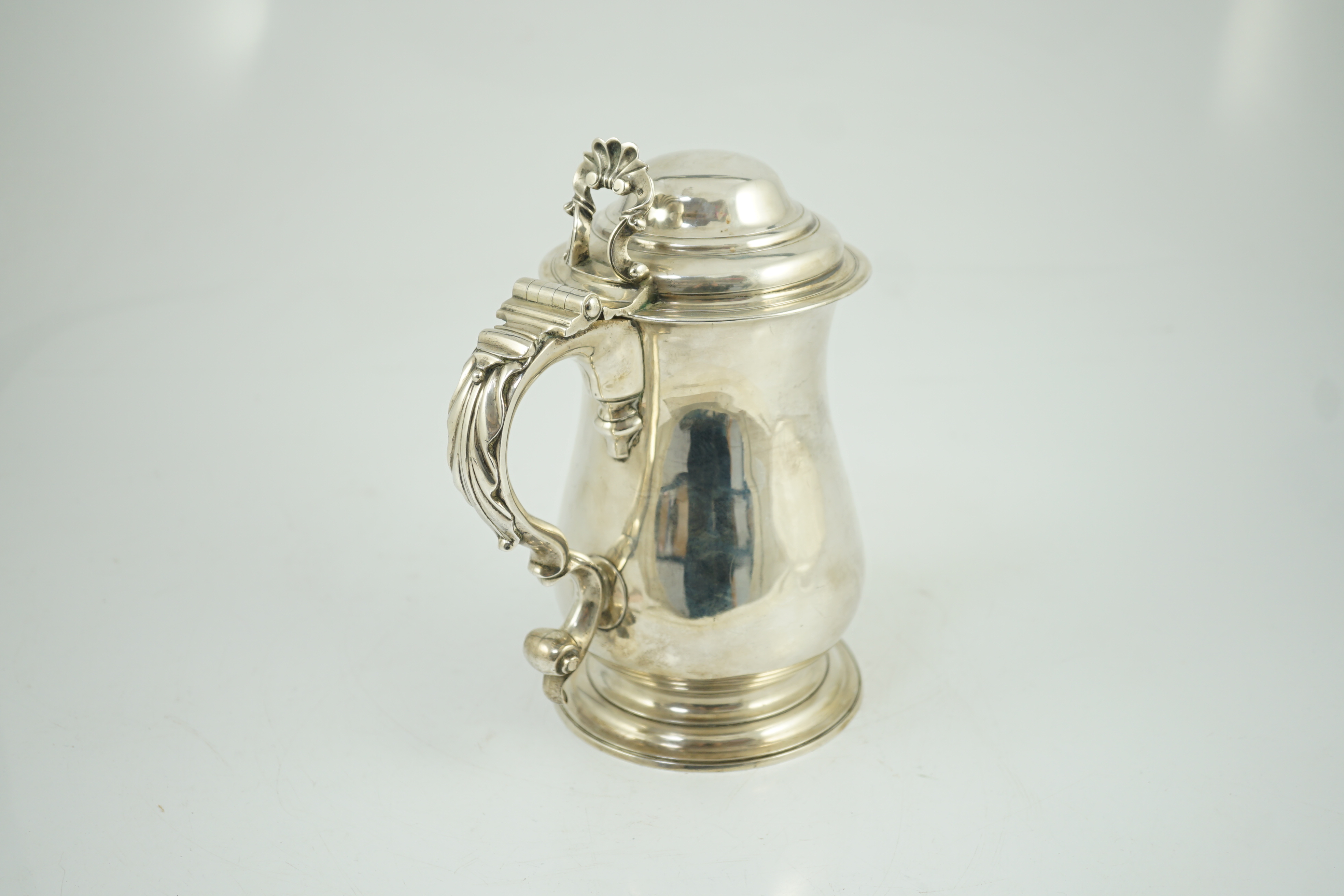 A late George II silver baluster tankard, by Thomas Whipham & Charles Wright